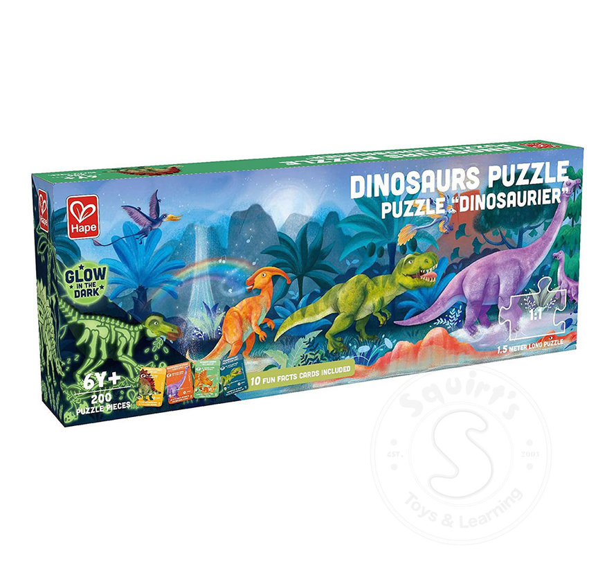 Hape Dinosaur Glow in the Dark Puzzle 200pcs
