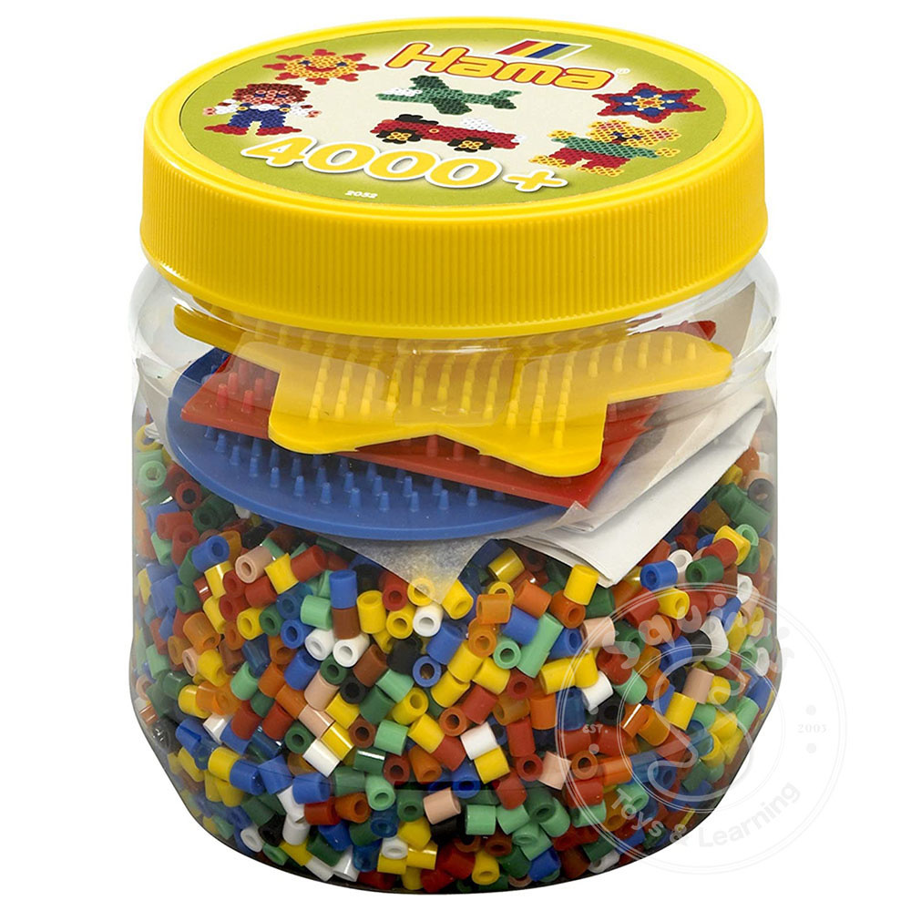 Hama 4000 Beads & Peg Board in Tub Squirt's Toys & Learning Co