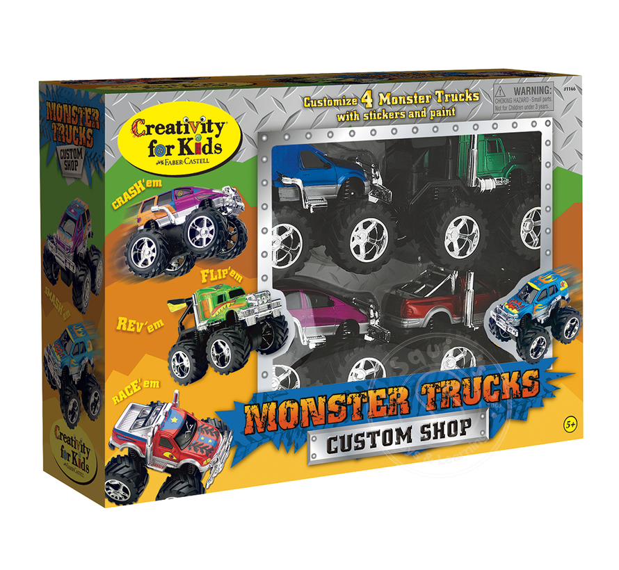 Creativity for Kids Monster Trucks Custom Shop 4 Trucks
