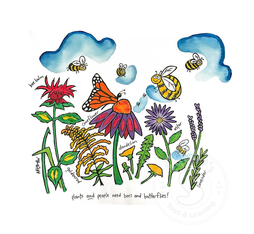 Pillow Case Painting Kit -Plant a Pollinator Garden