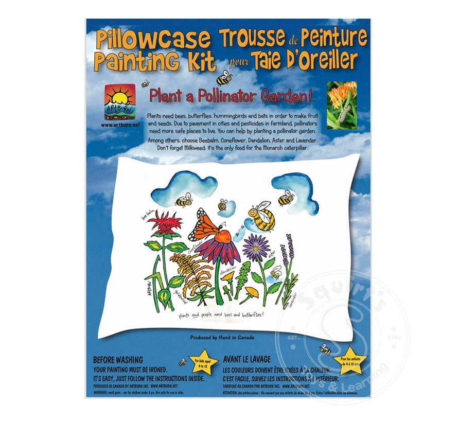 Pillow Case Painting Kit -Plant a Pollinator Garden