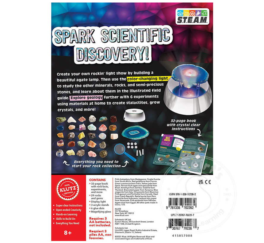 Klutz Steam Lab: Light Up Rocks & Gems Collection