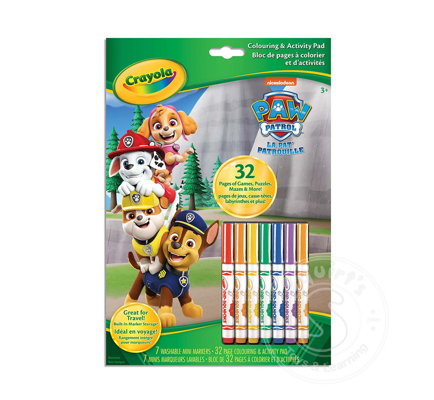 Crayola Colouring & Activity Pad, Paw Patrol