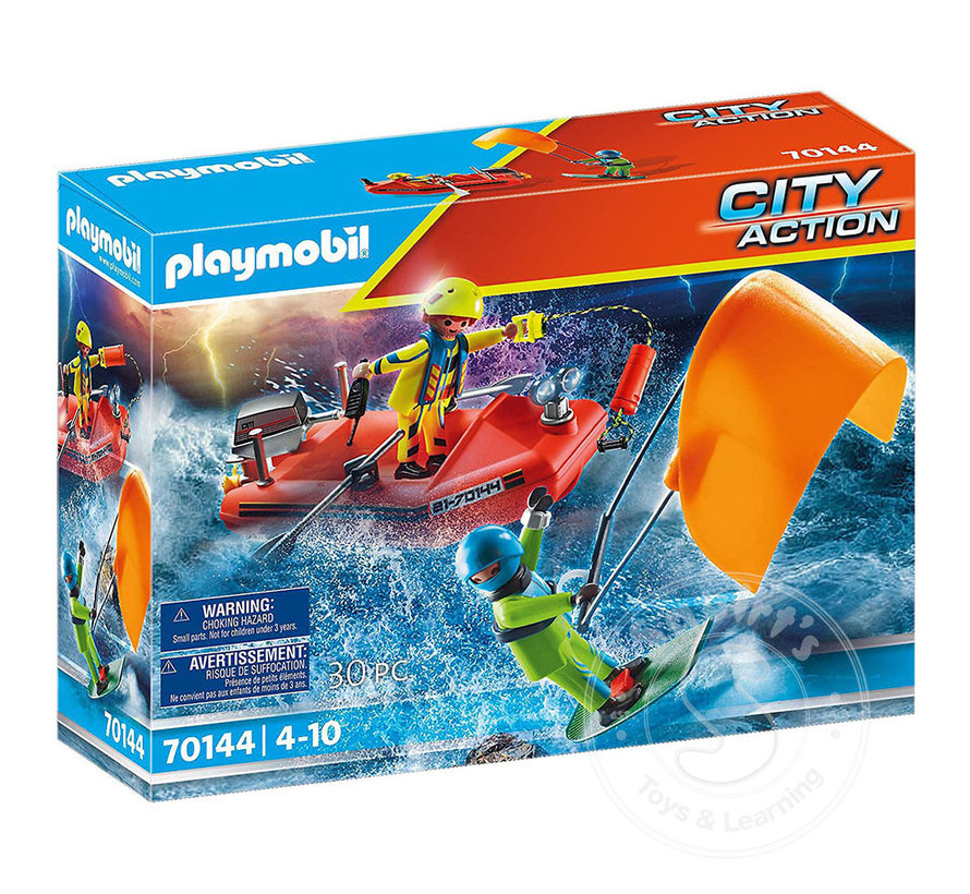 FINAL SALE Playmobil Kitesurfer Rescue with Speedboat