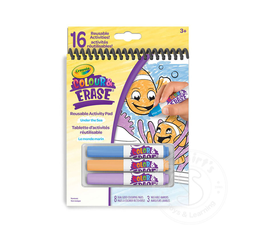 Crayola Colour & Erase Reusable Activity Pad: Under the Sea
