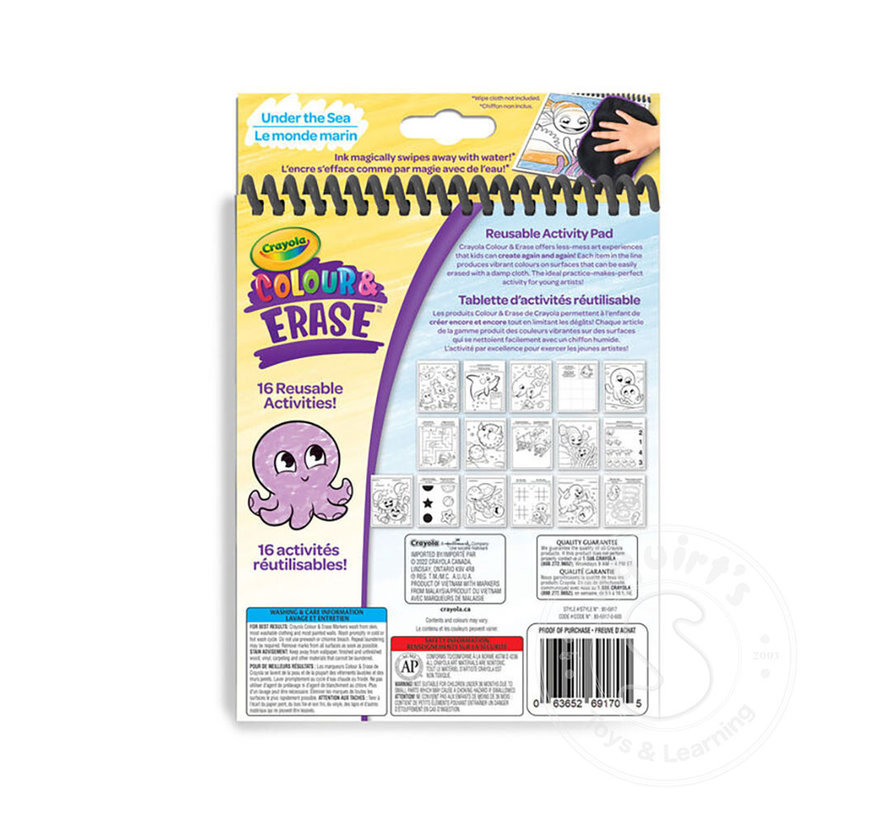 Crayola Colour & Erase Reusable Activity Pad: Under the Sea