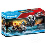 Playmobil FINAL SALE Playmobil Police Jet Pack with Boat RETIRED