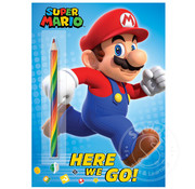 Penguin Super Mario Here We Go! (Nintendo) Colouring Book