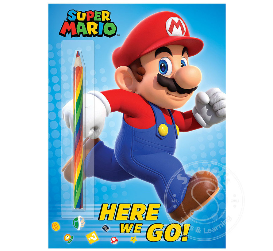 Super Mario Here We Go! (Nintendo) Colouring Book