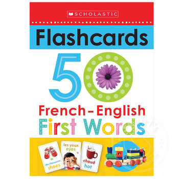 Scholastic 50 English - French First Words Flashcards