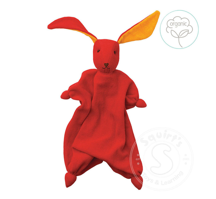 Hoppa Tino Bunny Doll Organic Red