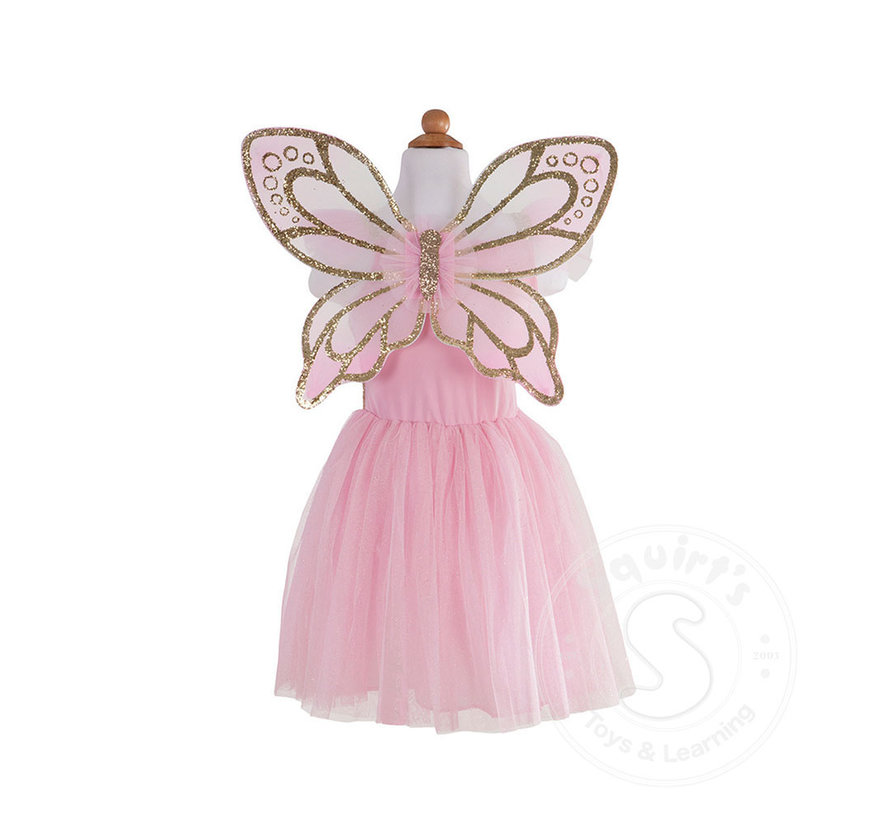 Great Pretenders Gold Butterfly Dress & Wings (Size 5-7)