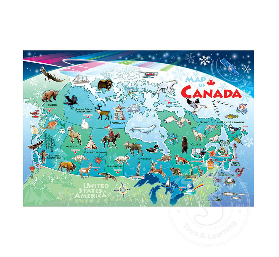 Cobble Hill Canada Map Tray Puzzle 35pcs