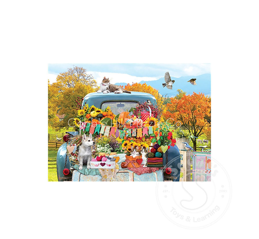 Cobble Hill Country Truck in Autumn Puzzle 500pcs