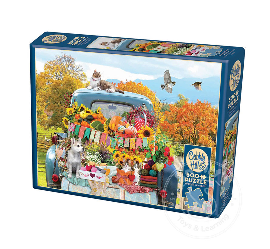 Cobble Hill Country Truck in Autumn Puzzle 500pcs