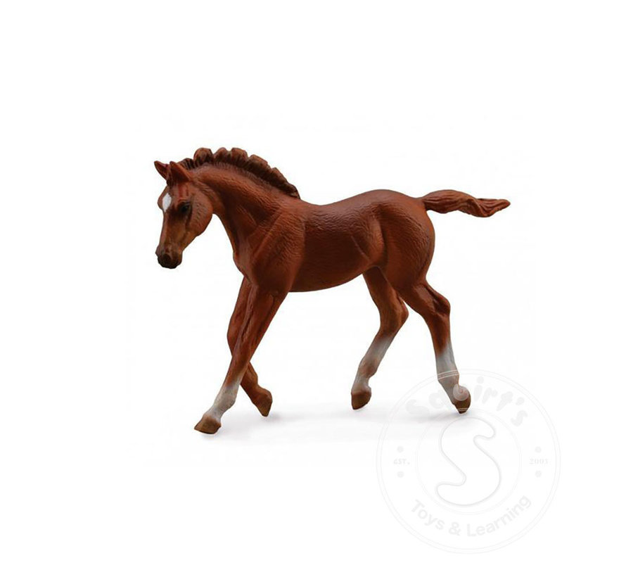 Breyer by CollectA Chestnut Thoroughbred Foal Walking