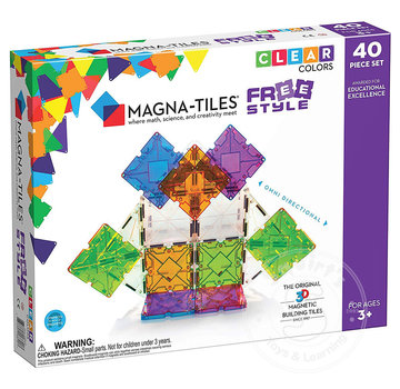 Magna-Tiles Magna-Tiles® Clear Colors 40 Piece Freestyle Deluxe Set