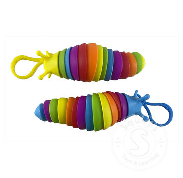 Caterpillar Slug Rainbow Mini with Clip