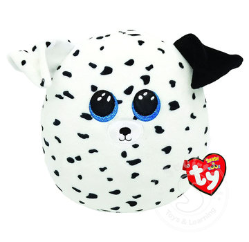 TY TY Squish-A-Boos Fetch White Dog 10”