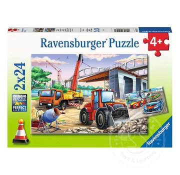 Ravensburger Ravensburger Construction & Cars Puzzle 2 x 24pcs