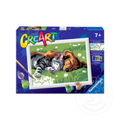 Ravensburger CreArt Paint by Numbers - Sleeping Cat and Dog