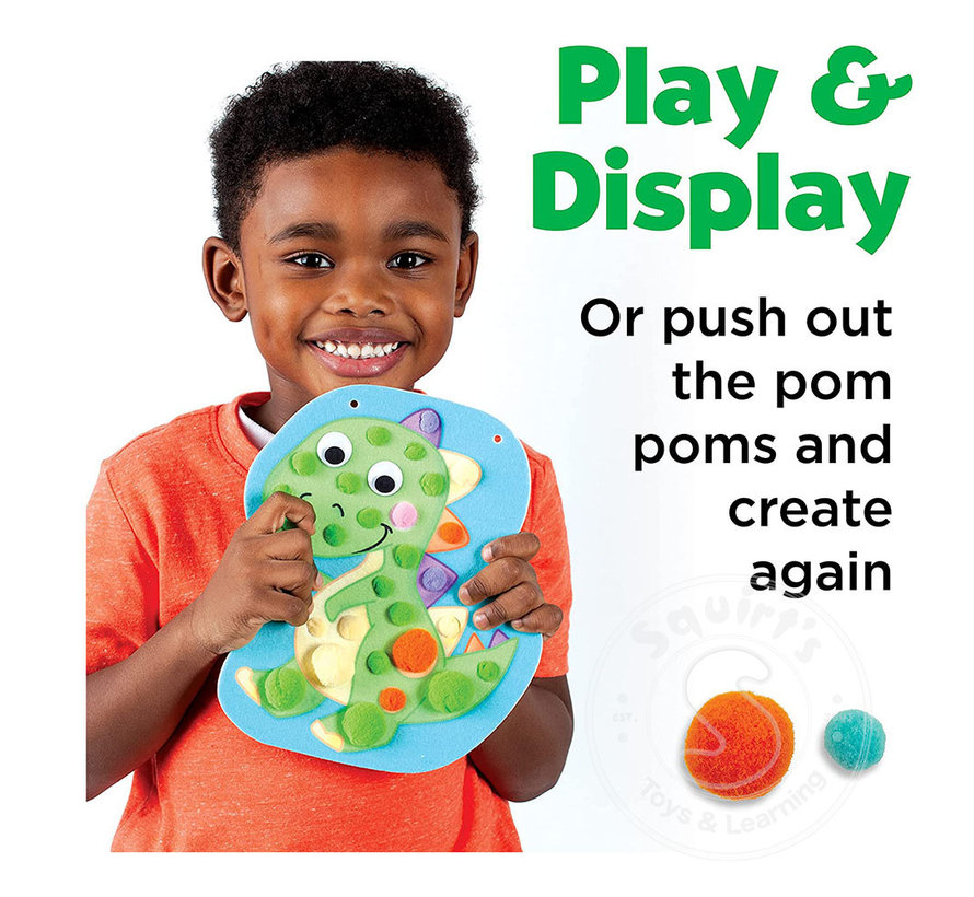 Creativity for Kids Sensory Pom Pom Pictures - Dinosaurs