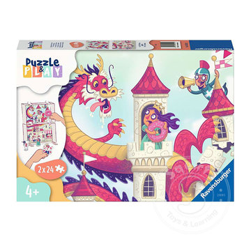 Ravensburger Ravensburger Puzzle & Play - Donut Dragon - 2 x 24pcs