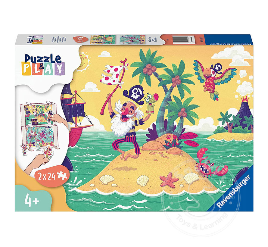 Ravensburger Puzzle & Play - Pirate Adventure - 2 x 24pcs