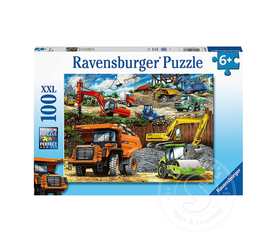 Ravensburger Construction Vehicles Puzzle 100pcs XXL