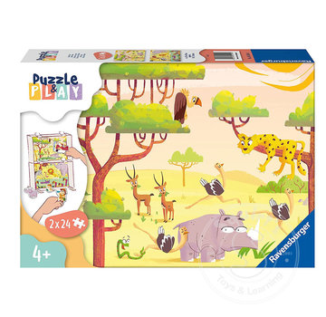 Ravensburger Ravensburger Puzzle & Play - Safari Time - 2 x 24pcs