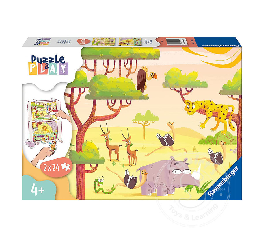 Ravensburger Puzzle & Play - Safari Time - 2 x 24pcs
