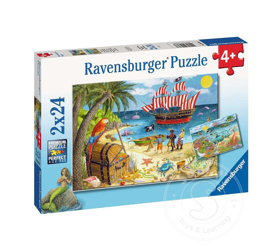 Ravensburger Pirates and Mermaids Puzzle 2 x 24pcs