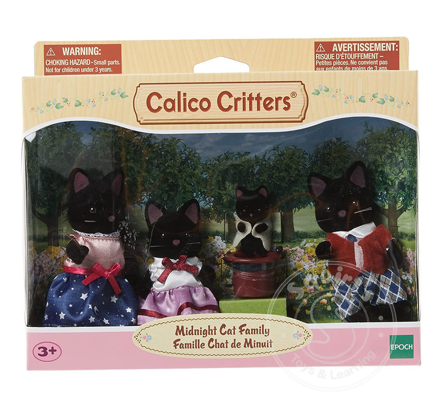 Calico Critters Midnight Cat Family