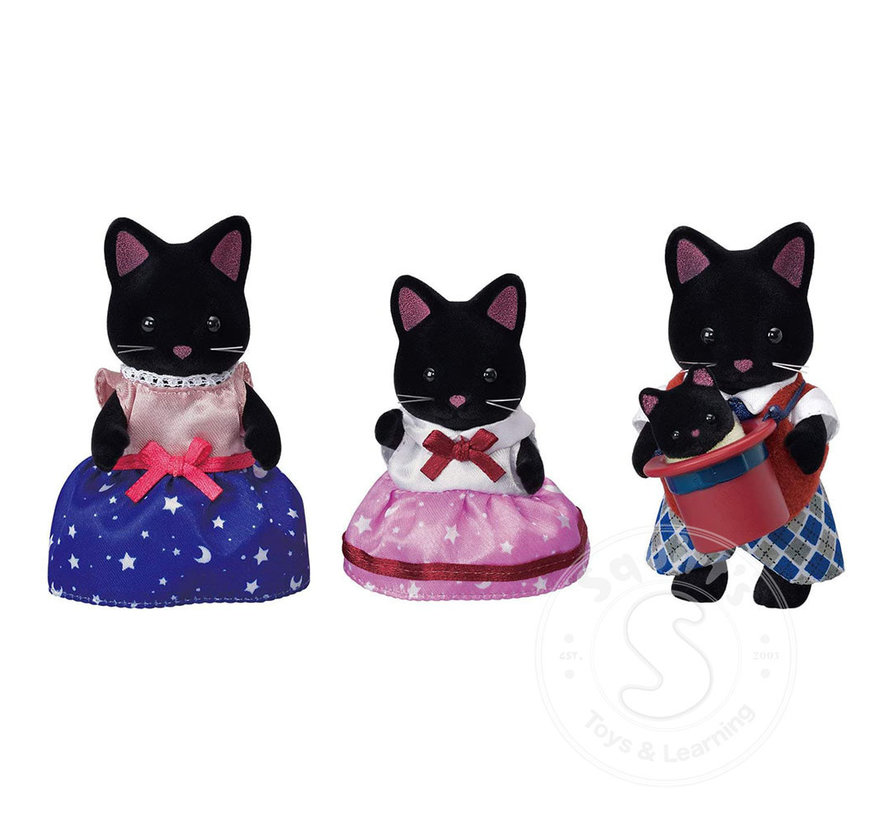 Calico Critters Midnight Cat Family