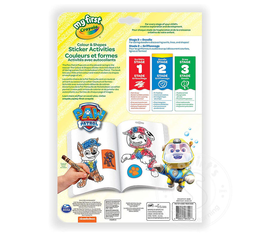Crayola My First Colour & Shapes, Paw Patrol