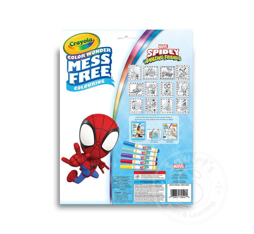 Crayola Color Wonder Mess Free Colouring Metallic - Spidey & Amazing Friends