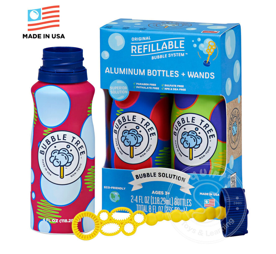 Bubble Tree Refillable Bubble Solution 4oz Bubbles (2 pack)