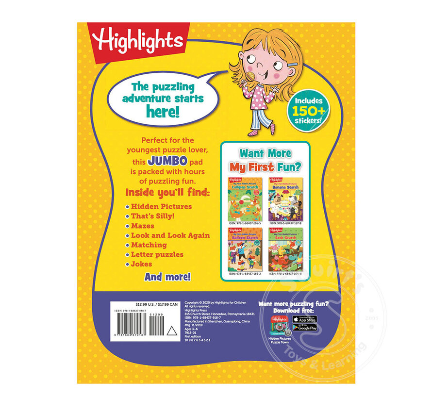 Highlights Jumbo Pad of My First Puzzles