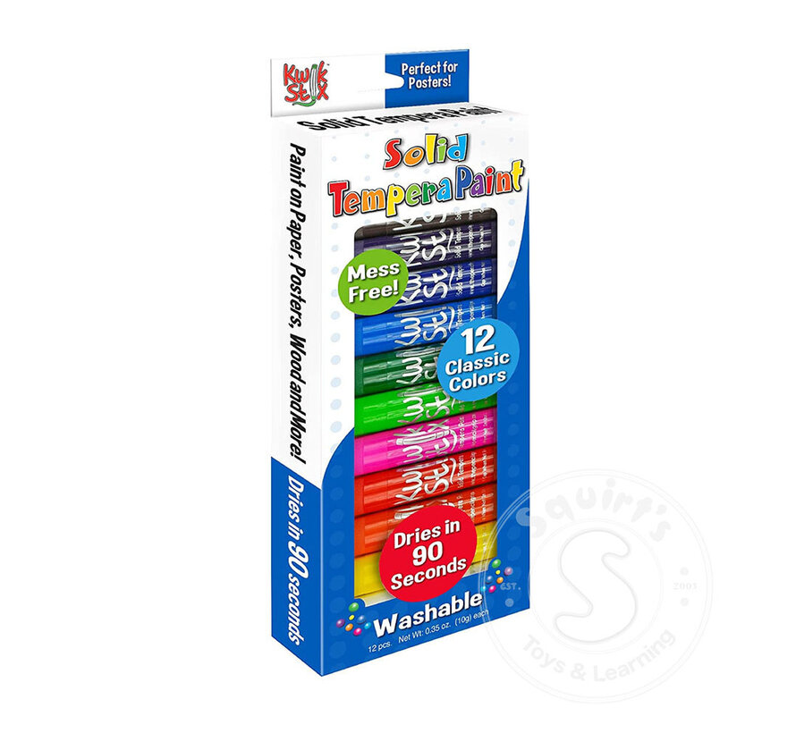 Kwik Stix Tempra Paint 12 Pack Primary