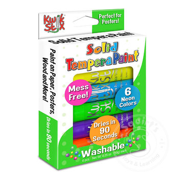 The Pencil Grip Kwik Stix Tempra Paint 6 Pack Neon