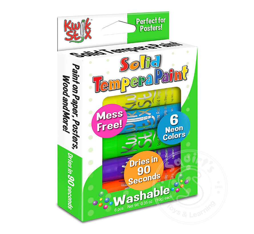 Kwik Stix Tempra Paint 6 Pack Neon