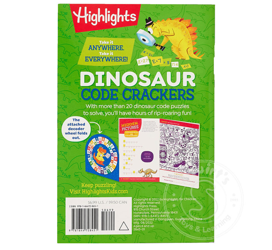 Highlights Dinosaur Code Crackers
