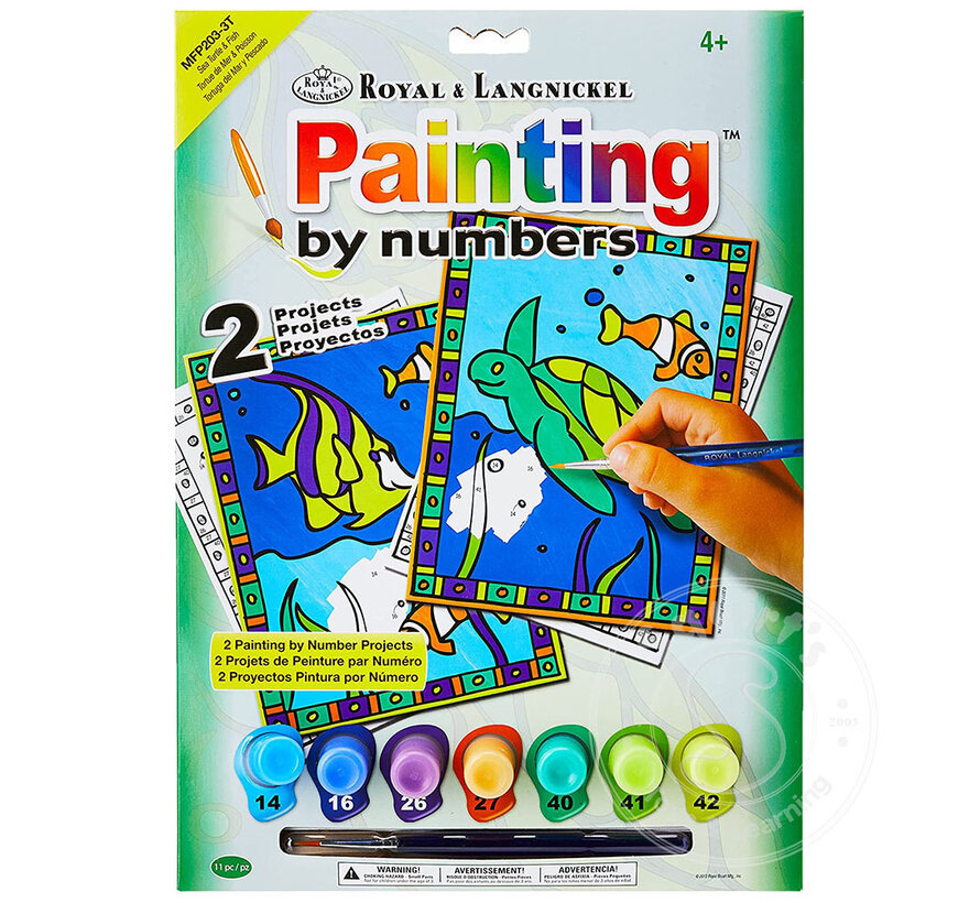 Royal & Langnickel My First Painting by Numbers Sea Turtle & Fish (2 Pack)