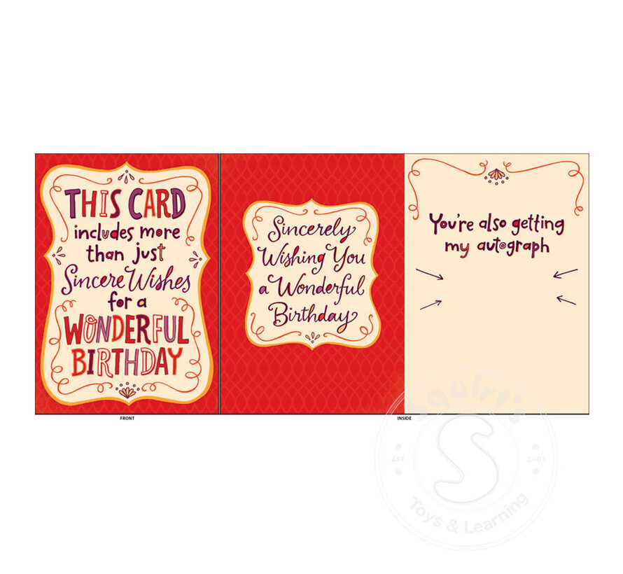 Autograph Birthday Card