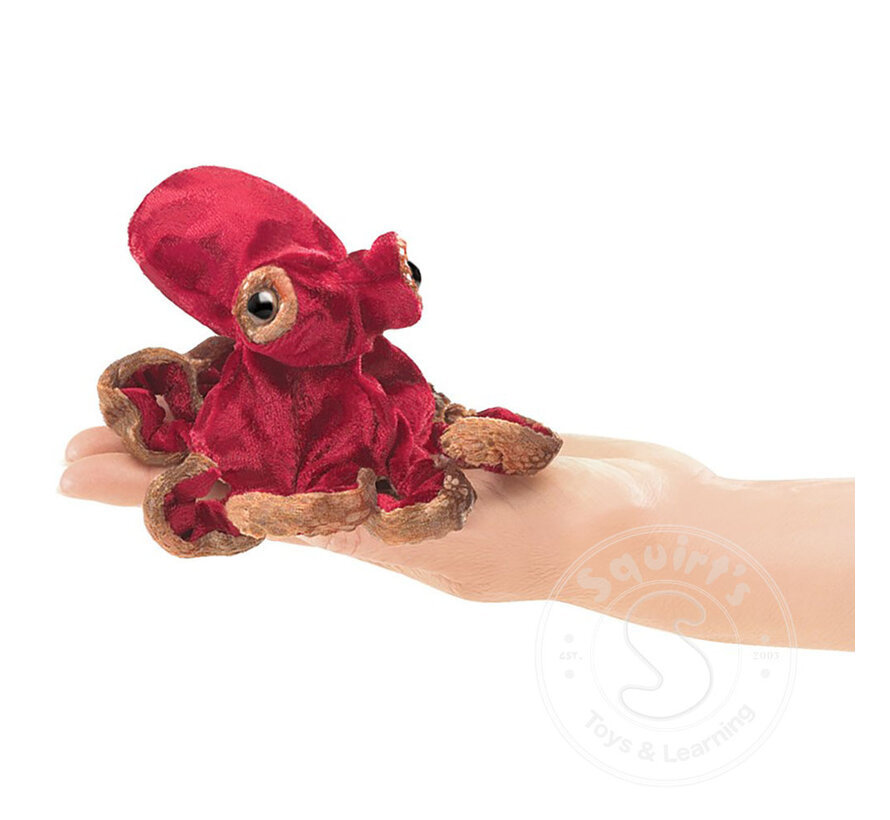 Folkmanis Mini Red Octopus Finger Puppet