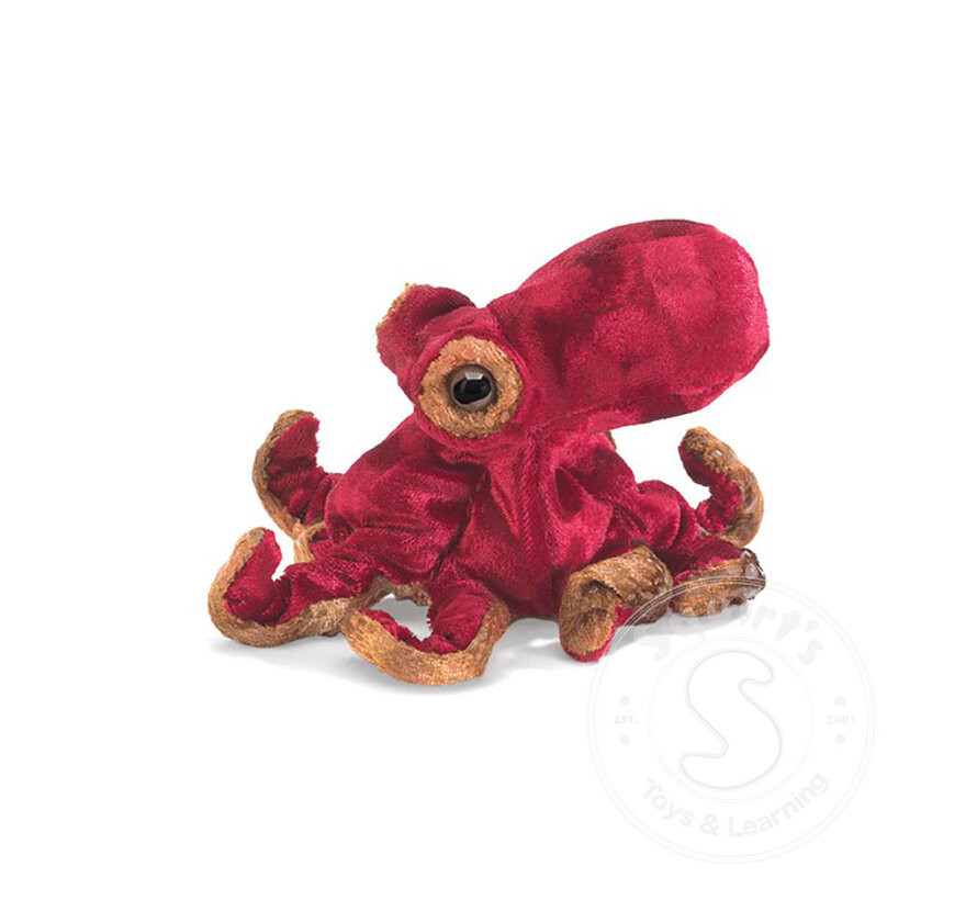 Folkmanis Mini Red Octopus Finger Puppet