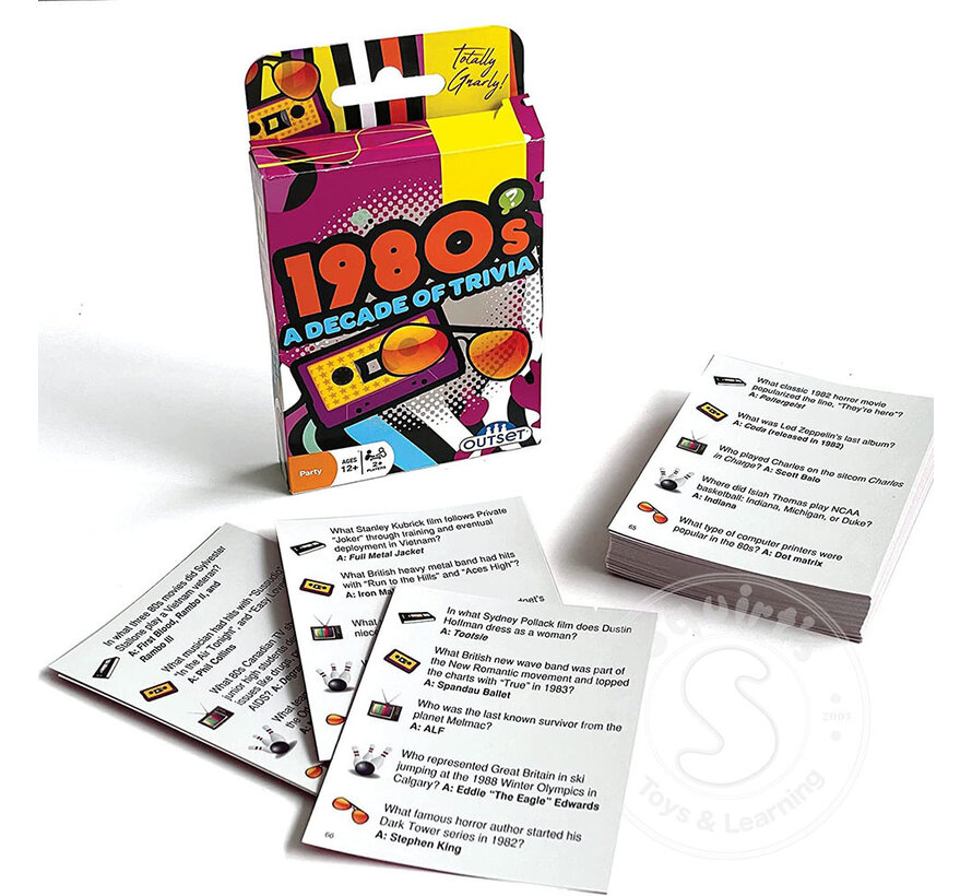 1980s A Decade Of Trivia Card Game Squirts Toys And Learning Co