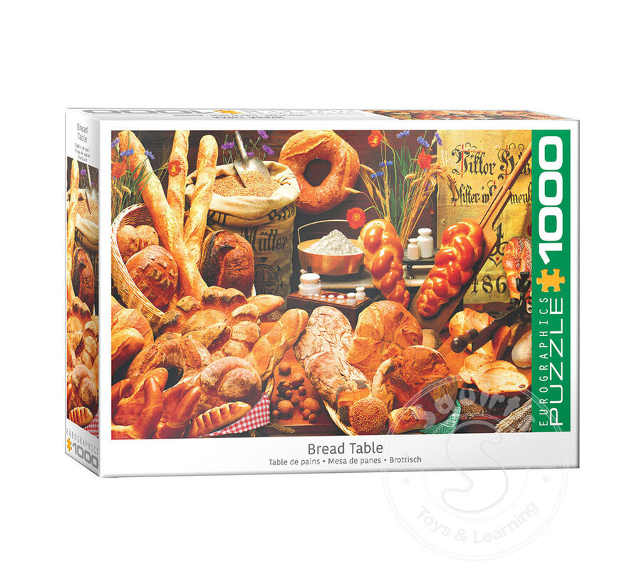 FINAL SALE Eurographics Bread Table Puzzle 1000pcs