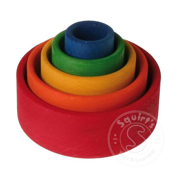 Grimm's FINAL SALE Grimm's Small Stacking Bowls (Outside Red)