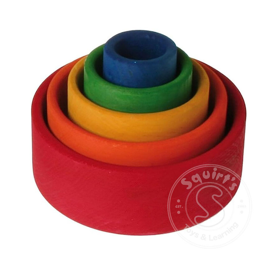 FINAL SALE Grimm's Small Stacking Bowls (Outside Red)